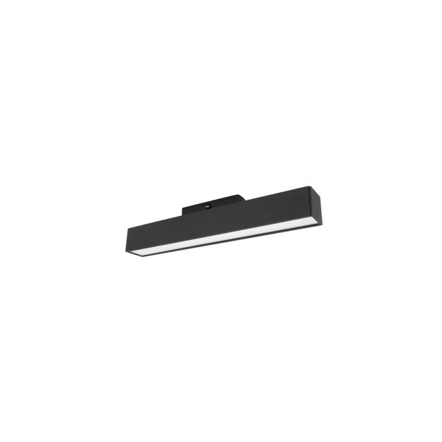 Nova Luce Buxton L - magnetisch railsysteem armatuur - 26,9 x 3,5 x 5,2 - 22W dimbare LED incl. - warm witte lichtkleur - zwart