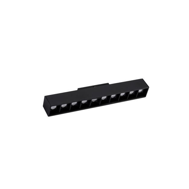 Nova Luce Buxton L - armatuur voor magnetisch railsysteem - 26,9 x 3,5 x 5,1 cm - 15W dimbare LED incl. - zandzwart