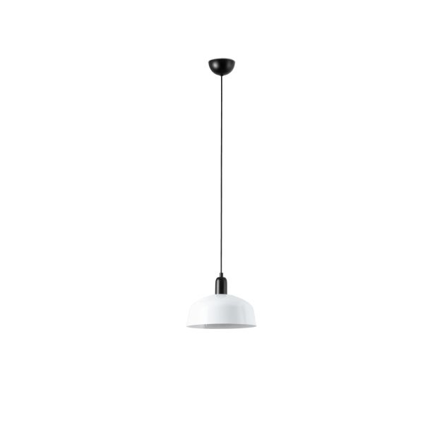 Faro Tatawin M - hanglamp - Ø 25 x 211,5 cm - satijnzwart en glanswit