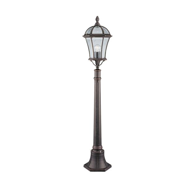 Searchlight Capri - lantaarnpalen - Ø 26 x 130 cm - IP23 - rustiek bruin