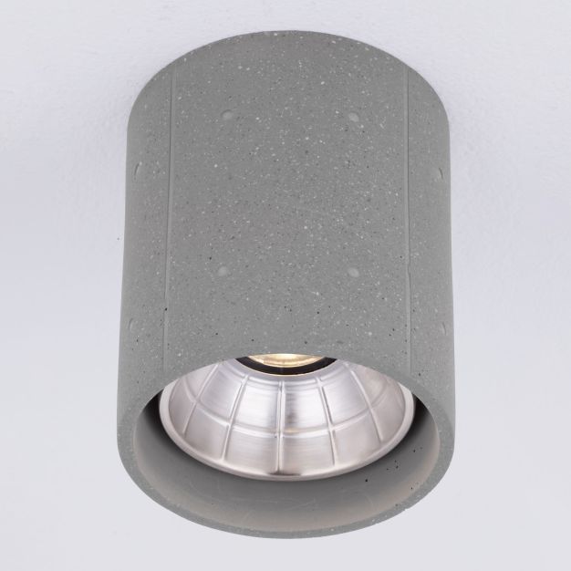 Nova Luce Ritz - buiten plafondverlichting - Ø 10,2 x 12 cm - 10W LED incl. - IP65 - grijs