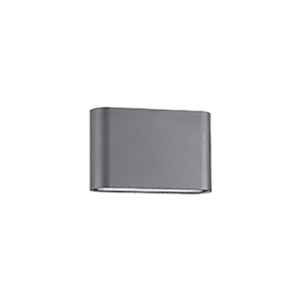 Nova Luce Soho - buiten wandverlichting - 18,5 x 3 x 10 cm - 2 x 5W LED incl. - IP54 - donkergrijs