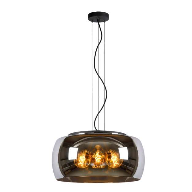 Lucide Olivia - hanglamp - Ø 50 x 158 cm - gerookt