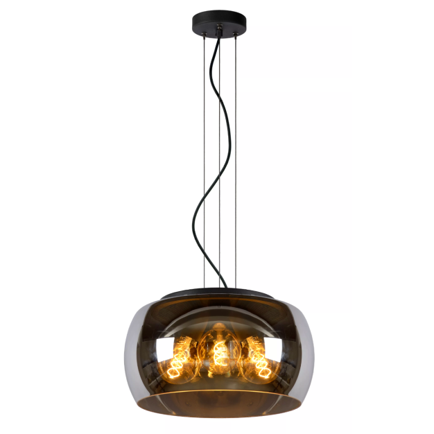 Lucide Olivia - hanglamp - Ø 40 x 156 cm - gerookt