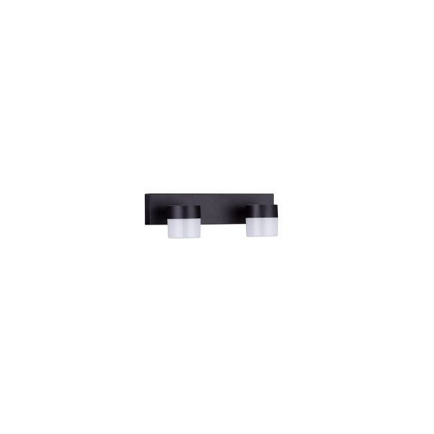 Nova Luce Teko - wandlamp - 25 x 6 x 11 cm - 11W LED incl. - IP44 - zandzwart