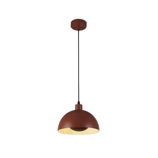 Searchlight Mars - hanglamp - Ø 25 x 150 cm - gebrand oranje en crème