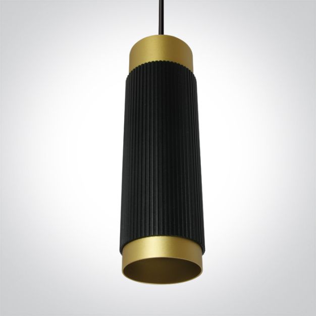 ONE Light magnetisch railsysteem MINI, MIDI & MAXI - hanglamp - Ø 6 x 170 cm - 12W LED incl. - zwart en messing