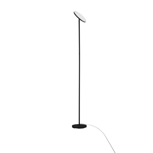 Nova Luce Sinkro - staanlamp - 25 x 180,6 cm - 30W dimbaar LED incl. - zandzwart