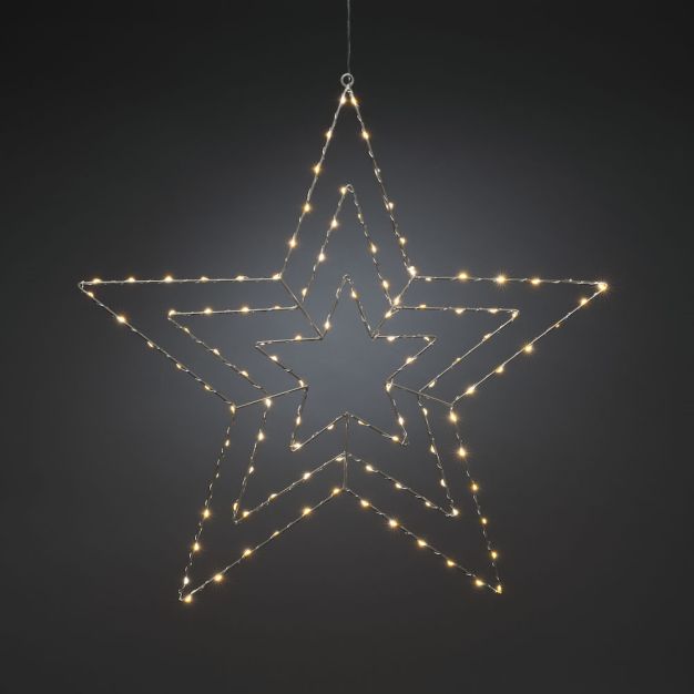 Konstsmide kerstverlichting - ster - 66 x 5 x 64 cm - zilver