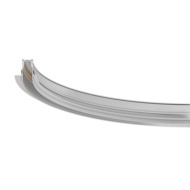 VK Lighting Eiva - magnetisch railsysteem - R40 gebogen inbouwprofiel voor 12 mm gipsplaat - 5,48 x 5,25 cm - DALI dimbaar - wit