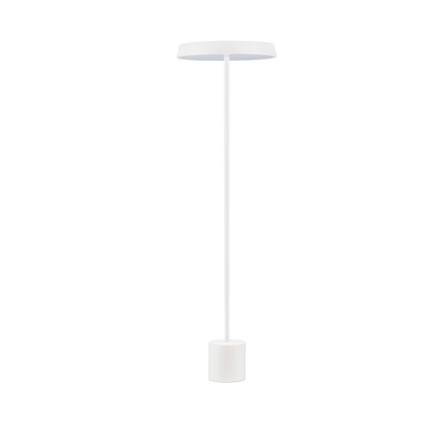 Nova Luce Vetro - staanlamp - Ø 40 x 136 cm - 33W  LED incl. - mat wit