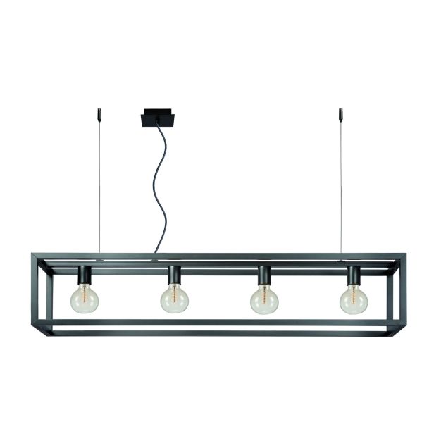 Lucide Oris - hanglamp 4L - 120 x 25 x 90 cm - ijzergrijs