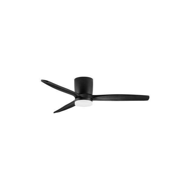 Nova Luce Aloa - plafondventilator met licht en afstandsbediening - Ø 132 x 27,5 cm - 18W LED incl. - zandzwart en zwart hout