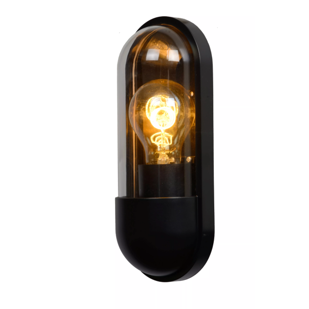 Lucide Capsule - buiten wandverlichting - 8,8 x 9,6 x 24 cm - IP54 - zwart