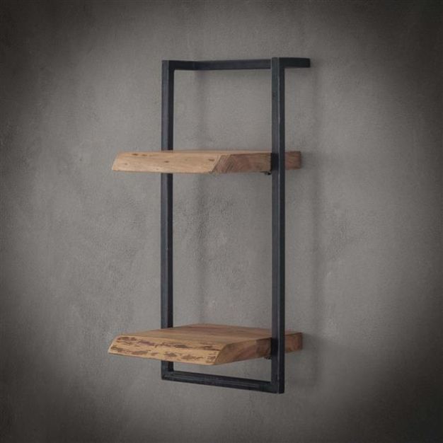 Vico Edge - wandschap - 30 x 25 x 65 cm - acaciahout