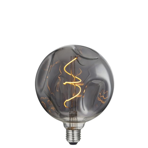 Daylight Italia Bumped LED lamp - Ø 14 x 18,5 cm - E27 - 5W dimbaar - 1800K - gerookt