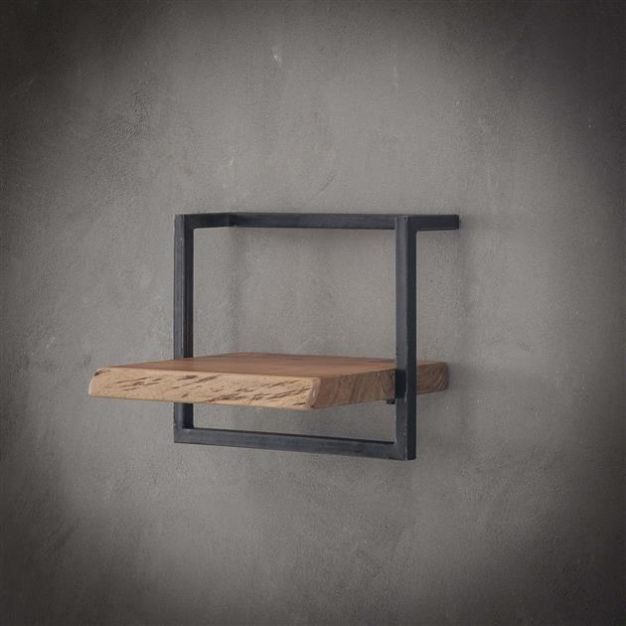 Vico Edge - wandschap - 40 x 25 x 30 cm - acaciahout