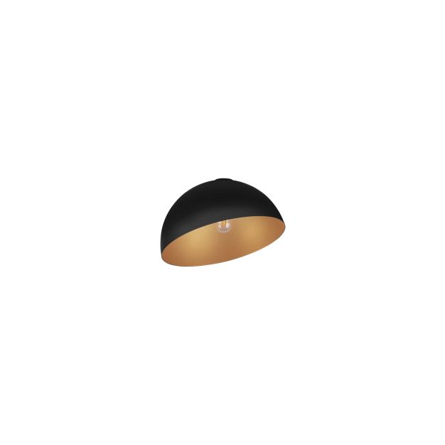 Nova Luce Onia - plafondlamp - Ø 40 x 25 cm - zandzwart en goud