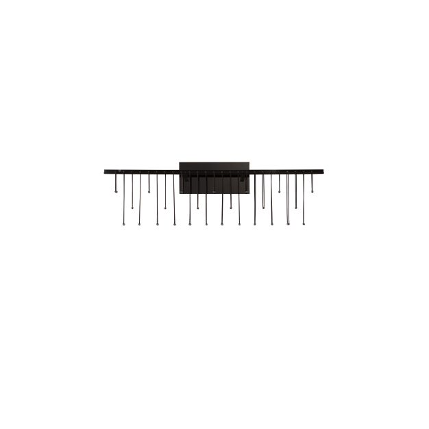 Nova Luce Stellar - wandlamp - 67 x 20 x 10 cm - 11W dimbare LED incl. - zwart chroom