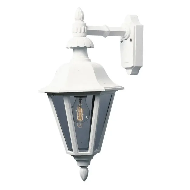 Konstsmide Pallas Down - buiten wandlamp - 31 x 25,5 x 53,5 cm - IP23 - mat wit