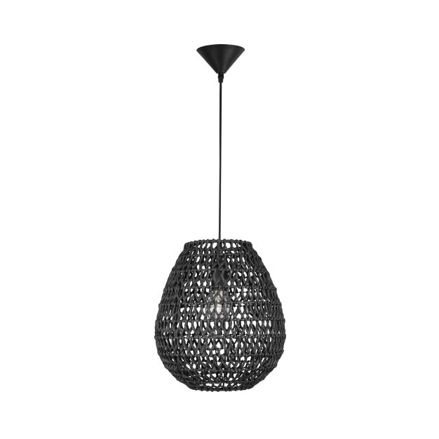 Nova Luce Griffin - hanglamp - Ø 30,5 x 215 cm - zwart