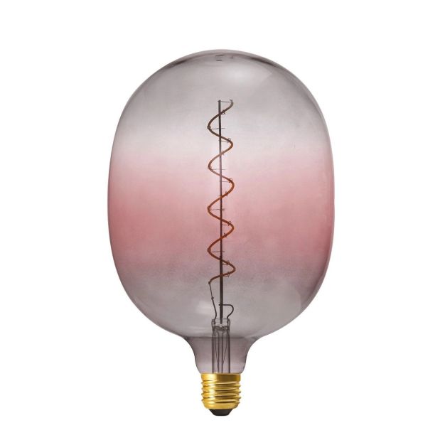 Daylight Italia Coriandoli Egg XL LED lamp - Ø 18 x 27 cm - E27 - 4W dimbaar - roze/grijs
