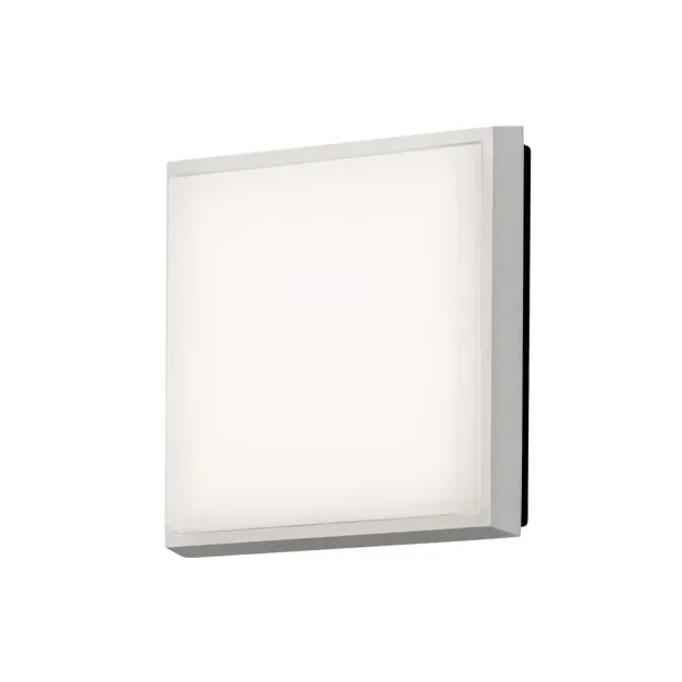 Konstsmide Cesena Square - buiten wandlamp - 17,5 x 4,5 x 17,5 cm - 10W LED incl. - IP54 - wit