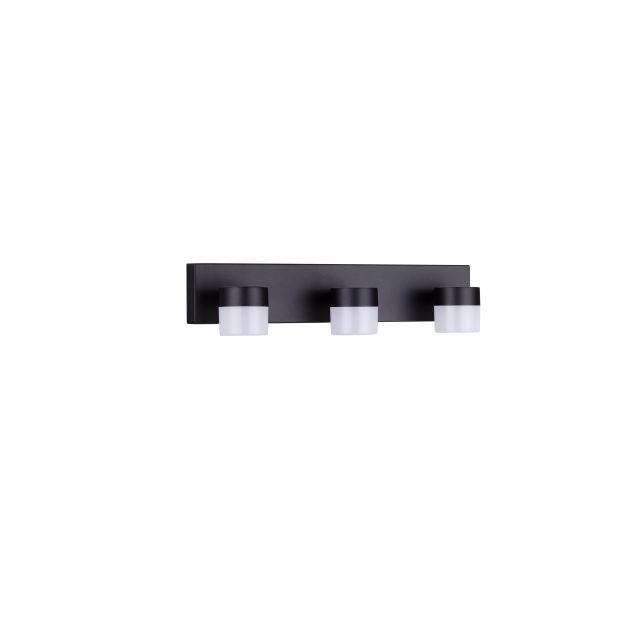 Nova Luce Teko - wandlamp - 38,5 x 7,5 x 11,5 cm - 17W LED incl. - IP44 - zandzwart
