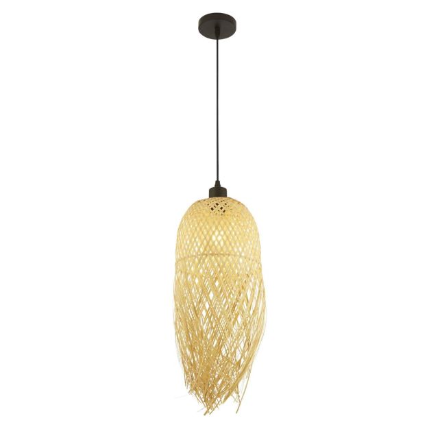 Searchlight Bali - hanglamp - Ø 20 x 180 cm - bruin
