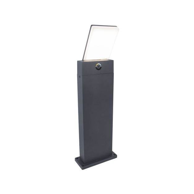 Lutec Pano - tuinpaal - 20 x 15,6 x 63,5 cm - 17,5W LED incl. - IP54 - donkergrijs