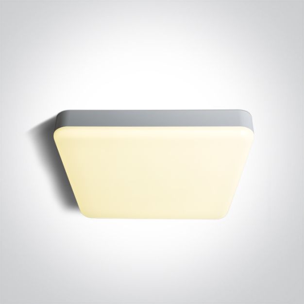 ONE Light Plafo - plafondverlichting - 35 x 35 x 5,5 cm - 35W LED incl. - IP65 - wit