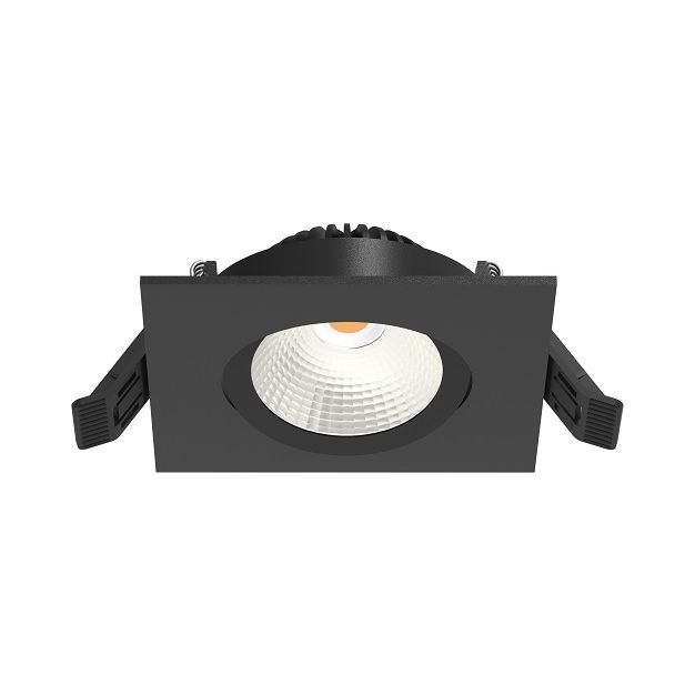 Artdelight Dublin - inbouwspot - 83 x 83 mm, Ø 68 mm inbouwmaat - 6W dimbare LED incl. - zwart