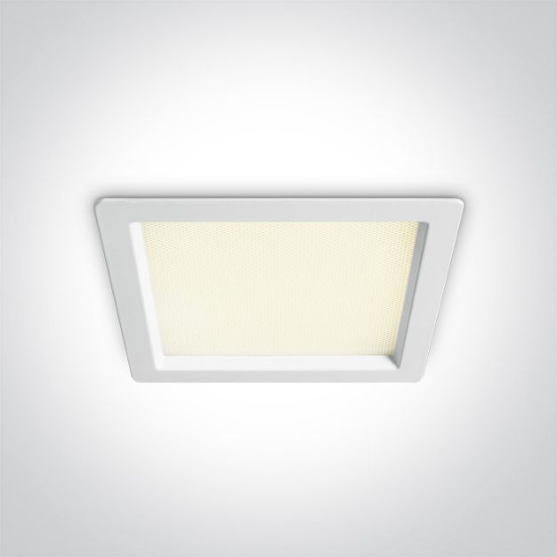 ONE Light UGR19 Office Range - inbouwspot - 145 x 145 mm, 130 x 130 mm inbouwmaat - 15W LED incl. - IP44 - wit
