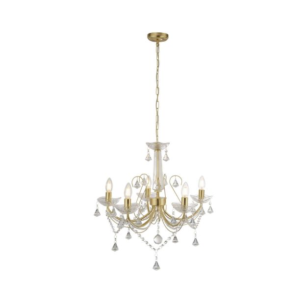 Searchlight Lafayette - luster - Ø 60 x 100 cm - goud