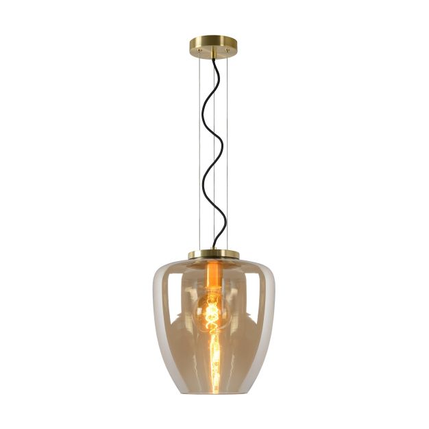 Lucide Florien - hanglamp - Ø 28 x 161 cm - amber