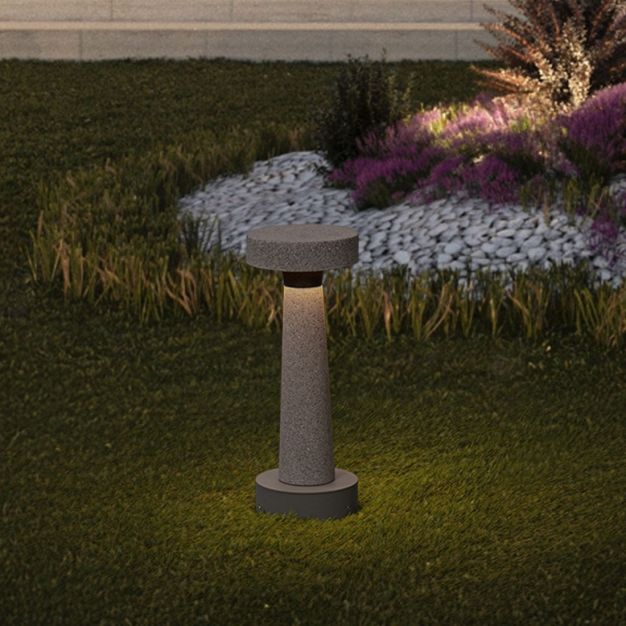 Nova Luce Cram - tuinpaal - Ø 11,5 x 30 cm - 5W LED incl. - IP65 - grijs