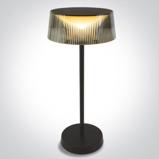 ONE Light Portable Table Lights - oplaadbare tafellamp - Ø 15,4 x 37 cm - 2W dimbare LED incl. - IP44 - zwart