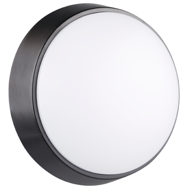 Century Italia Oasi CCT - wand/plafondlamp - Ø 21,5 x 8 cm - 14W LED incl. - IP65 - zwart