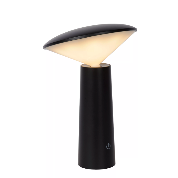 Lucide Jive - oplaadbare buiten tafellamp - Ø 13,9 x 21,3 cm - 4W dimbare LED incl. -  IP44 - zwart