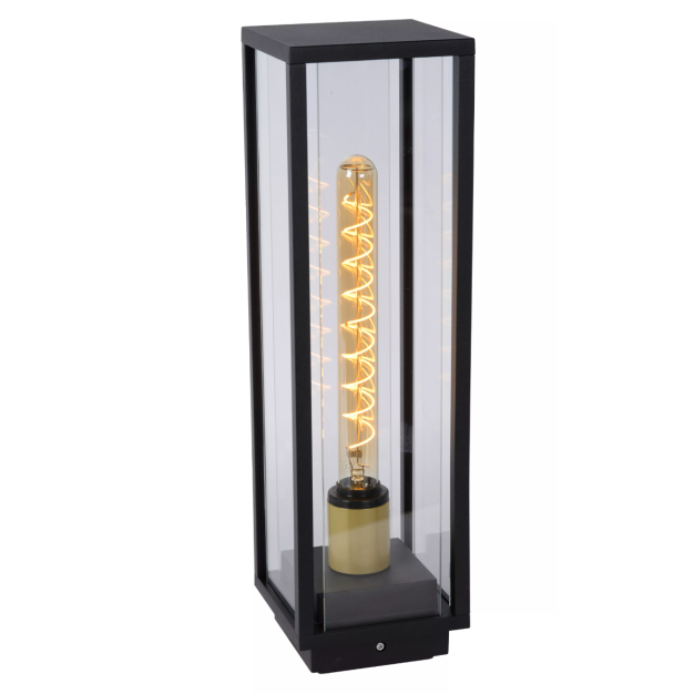 Lucide Laurens - sokkelverlichting - 14 x 14 x 50 cm - IP54 - zwart