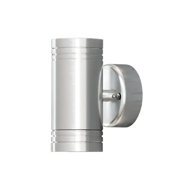 Konstsmide Monza Double - buiten wandlamp - 6 x 10 x 13 cm - 6W LED incl. - IP54 - geanodiseerd zilver