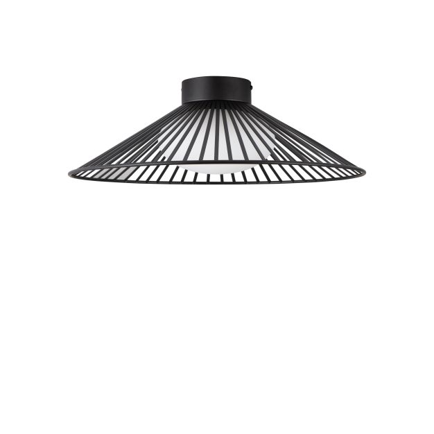 Nova Luce Brume - plafondlamp - Ø 50 x 15 cm - 15W LED incl. - mat zwart