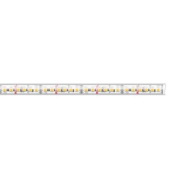 Klus LED strip - 1cm breed, 500cm lengte - 24Vdc - 12W LED per meter - 120 LEDs per meter - IP65 - RGB