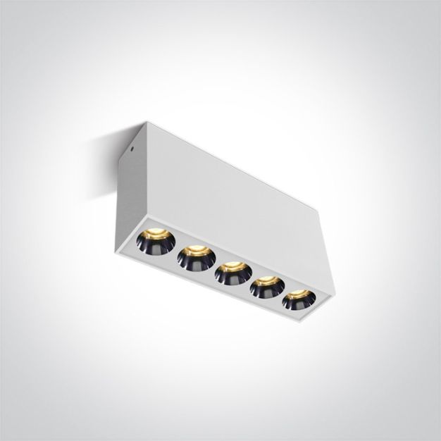 ONE Light Dark Light Ceiling Lights - plafondverlichting - 18,5 x 3,5 x 8,4 cm - 15W LED incl. - wit