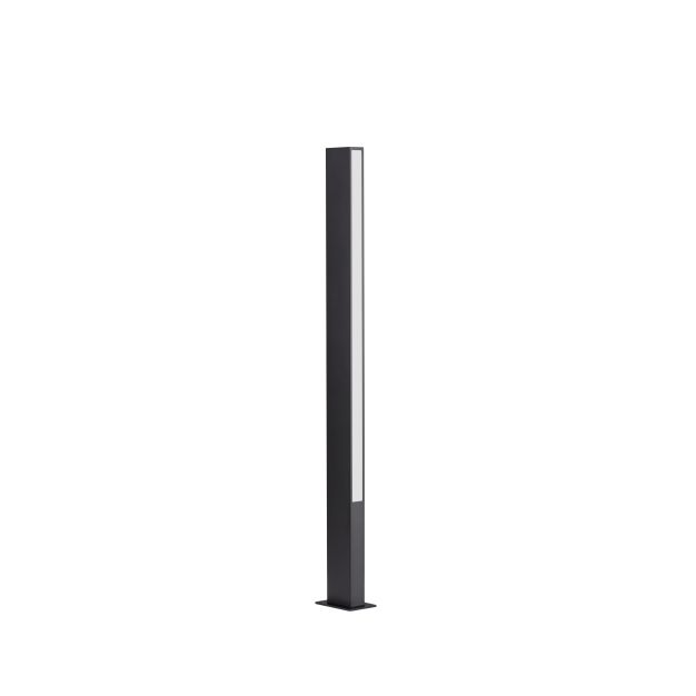 Nova Luce Stor - tuinpaal - 8 x 100 x 12 cm - 17W LED incl. - IP65 - zandzwart
