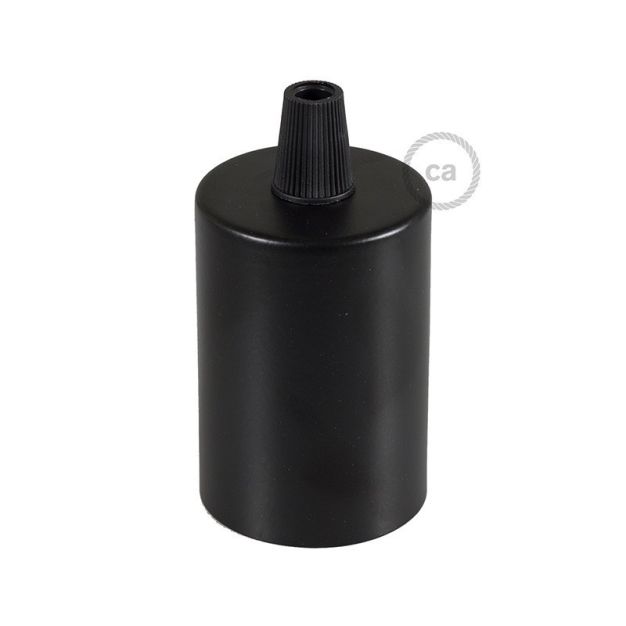 Creative Cables - E27 fitting met conische plastieken kabelhouder - Ø 4,2 x 6,2 cm - zwart