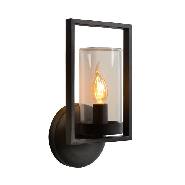Lucide Nispen - buiten wandlamp - 16 x 13 x 31 cm - IP44 - zwart