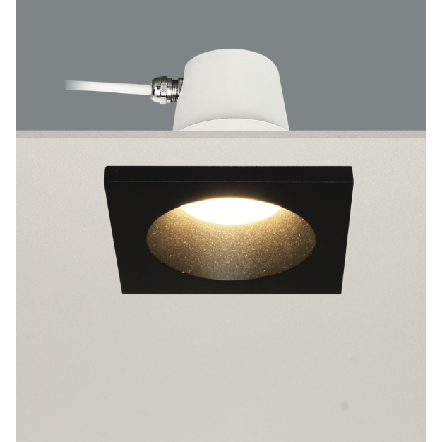Artdelight Bados - inbouwspot 1L - 95 x 95 mm, Ø 84 mm inbouwmaat - IP65 - zwart