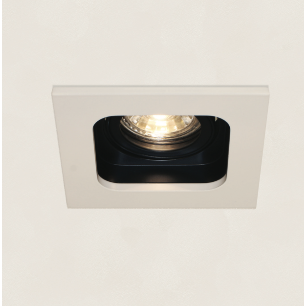 Artdelight Moggio - inbouwspot - 100 x 100 mm, Ø 89 mm inbouwmaat - wit/zwart