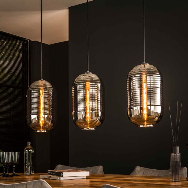 Vico Glazzy - hanglamp 3L - 105 x 9 x 150 cm - artic zwart